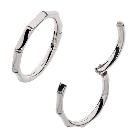 Titanium Bamboo Design Side Facing Hinged Segment Clicker