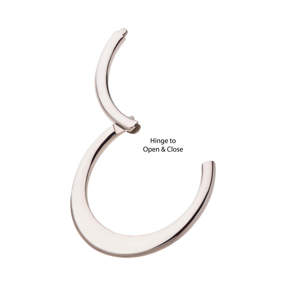 Flat Bar Titanium Front Facing Hinged Segment Clicker