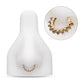 24Kt Gold PVD Titanium Double Row CZ Multi-Gem with Clear CNC Set Inner Gem Front Facing Hinged Segment Clicker