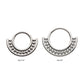 Titanium Half Circle with Beads Front Facing Hinged Segment Clickers