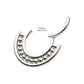 Titanium Half Circle with Beads Front Facing Hinged Segment Clickers