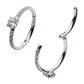 Titanium with Centerpiece Prong Set Round Clear CZ Eternity Side Facing Hinged Segment Clicker
