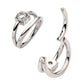 Titanium with Prong Set Clear CZ Double Hoop Side Facing Hinged Segment Clicker