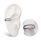Titanium with Prong Set Clear CZ Double Hoop Side Facing Hinged Segment Clicker