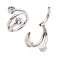 Titanium Double Ended Twist Side Facing Hinged Segment Clicker with Bezel Set Clear CZ