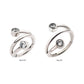 Titanium Double Ended Twist Side Facing Hinged Segment Clicker with Bezel Set Clear CZ