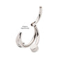 Titanium Double Ended Twist Side Facing Hinged Segment Clicker with Bezel Set Clear CZ