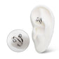 Titanium Double Ended Twist Side Facing Hinged Segment Clicker with Bezel Set Clear CZ