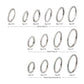 Titanium 3-Row Pave Set 0.8mm Round Gem Hinged Segment Clicker