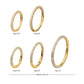 24Kt Gold PVD Titanium 3-Row 0.8mm Pave Gem Hinged Segment Clicker
