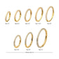 24Kt Gold PVD Titanium 3-Row Pave Set 0.8mm Round Gem Hinged Segment Clicker