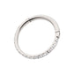 Titanium with Square 1mm Full Clear CZ Side Facing Hinged Segment Clicker