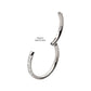Titanium with Square 1mm Full Clear CZ Side Facing Hinged Segment Clicker