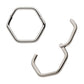 Hexagon Shape Titanium Front Facing Hinged Segment Clicker