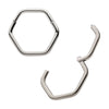 Hexagon Shape Titanium Front Facing Hinged Segment Clicker