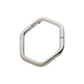 Hexagon Shape Titanium Front Facing Hinged Segment Clicker