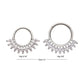 Titanium Prong Set Marquise Gem Cluster Fan Front Facing Hinged Segment Clicker