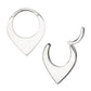 Titanium Teardrop Flat Hoop Front Facing Hinged Segment Clicker