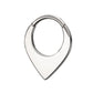 Titanium Teardrop Flat Hoop Front Facing Hinged Segment Clicker