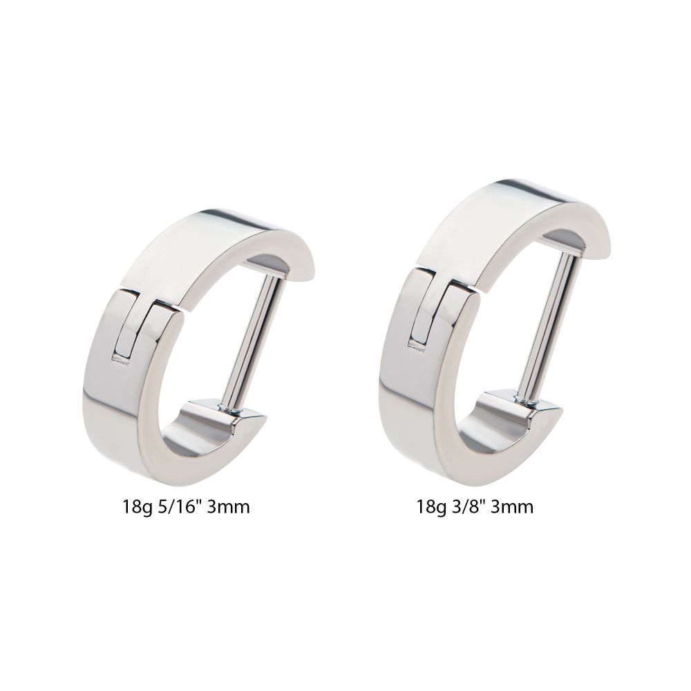 Titanium with Design 3mm Thick Hinged Segment Clicker