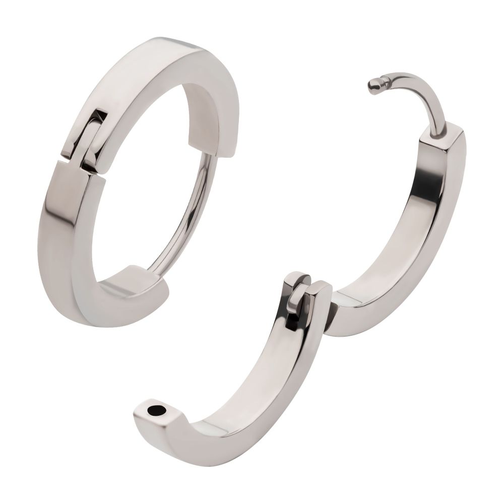 20g Titanium Hinged Huggie Earrings