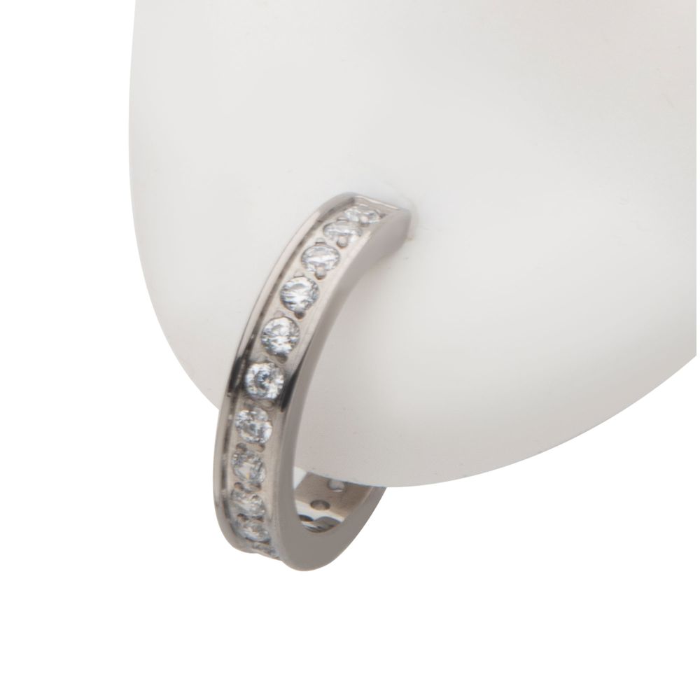 Titanium with Prong Set Clear AAA CZ 2.5mm Thick Hinged Segment Clicker