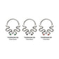 Titanium Pronged Round CZ Duo Snake Front Facing Hinged Segment Clicker