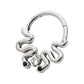 Titanium Pronged Round CZ Duo Snake Front Facing Hinged Segment Clicker