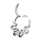 Titanium Pronged Round CZ Duo Snake Front Facing Hinged Segment Clicker