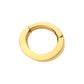 14g 24Kt Gold PVD Titanium Oval Shape Hinged Segment Clicker (for Navel Piercing)