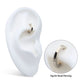 16g Titanium Oval Shape Hinged Segment Clicker (for Rook Piercing)