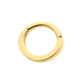 16g 24Kt Gold PVD Titanium Oval Shape Hinged Segment Clicker (for Rook Piercing)