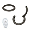 Black PVD Titanium Oval Shape Hinged Segment Clicker