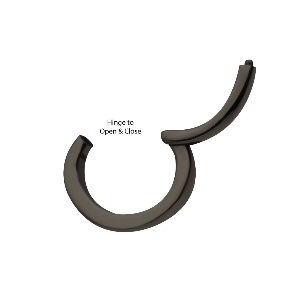 Black PVD Titanium Oval Shape Hinged Segment Clicker