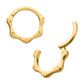 24KT Gold PVD Titanium Bone-Shaped Front Facing Hinged Segment Clicker