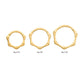 24KT Gold PVD Titanium Bone-Shaped Front Facing Hinged Segment Clicker
