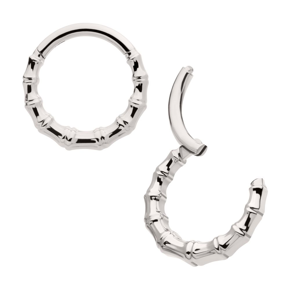 Titanium Bamboo Design Front Facing Hinged Segment Clicker