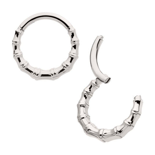 Titanium Bamboo Design Front Facing Hinged Segment Clicker