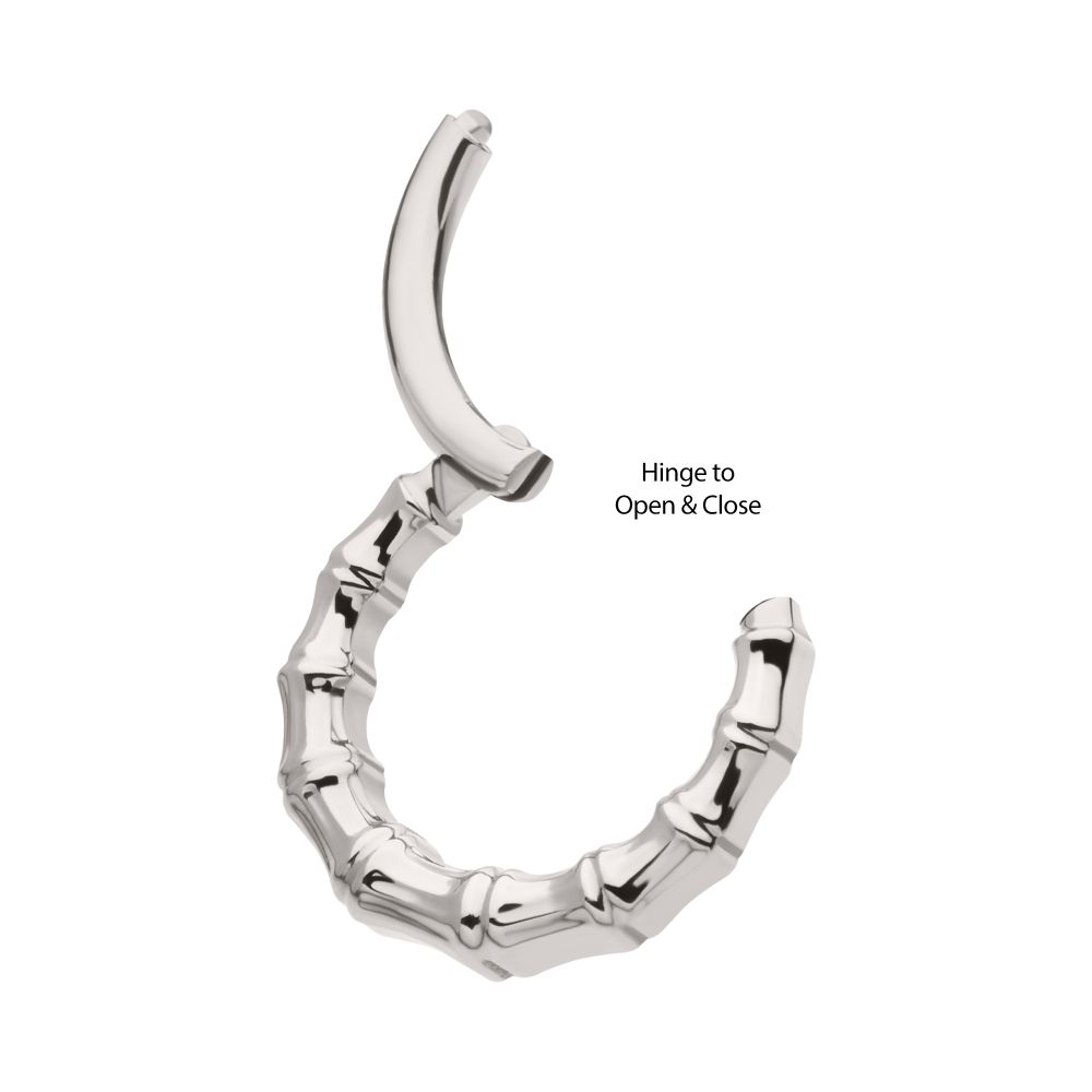 Titanium Bamboo Design Front Facing Hinged Segment Clicker