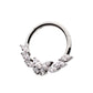 Titanium Butterfly & Marquise Gem Front Facing Hinged Segment Clicker
