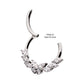 Titanium Butterfly & Marquise Gem Front Facing Hinged Segment Clicker