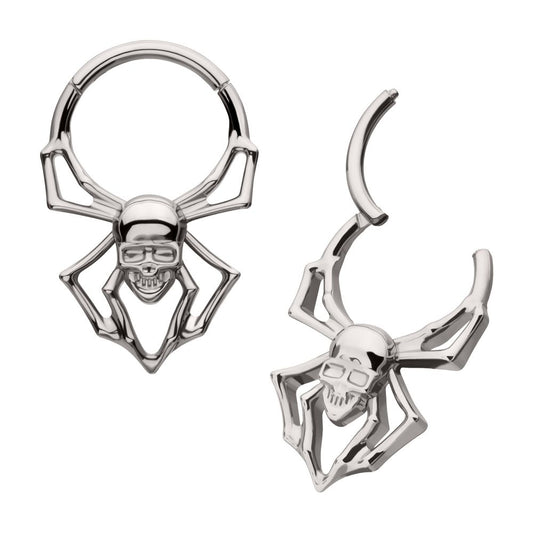 Titanium Spider Skull Front Facing Hinged Segment Clicker