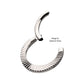 Titanium Radiant Hoop Front Facing Hinged Segment Clicker