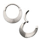 Titanium Radiant Wide Hoop Front Facing Hinged Segment Clicker