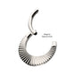 Titanium Radiant Wide Hoop Front Facing Hinged Segment Clicker