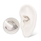 Titanium Radiant Teardrop Hoop Front Facing Hinged Segment Clicker