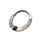 Titanium Radiant Hoop with Black Prong Set Gem Front Facing Hinged Segment Clicker