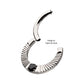 Titanium Radiant Hoop with Black Prong Set Gem Front Facing Hinged Segment Clicker
