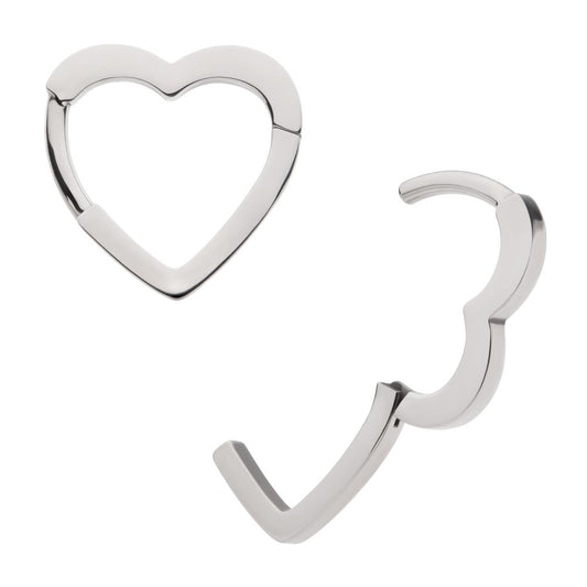 Titanium Heart Hinged Segment Clicker