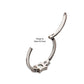 Titanium 3-Cluster Prong Set Gem Side Facing Hinged Segment Clicker